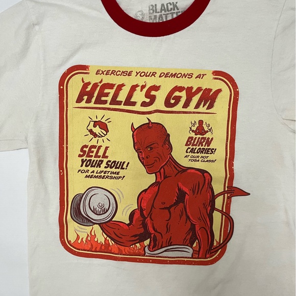Black Matter - Y2K Hells Gym tee - size small - Picture 6 of 11